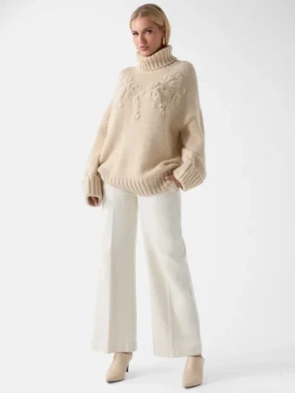 Ahlam Rollkragenpullover mit Stickerei