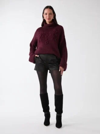 Ahlam Rollkragenpullover mit Stickerei