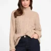 Aida Maxi-Pullover mit Zopfmuster