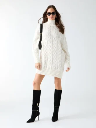 Aida Maxi-Pullover mit Zopfmuster