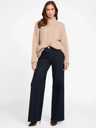 Aida Maxi-Pullover mit Zopfmuster