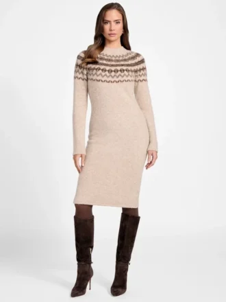 Akilah Jacquard-Pullover-Kleid