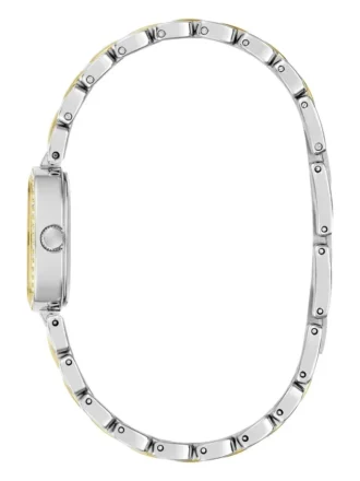 Analoge Uhr aus recyceltem Stahl mit Kristallglas, 25 mm Analoge Uhr aus recyceltem Stahl mit Kristallglas, 25 mm