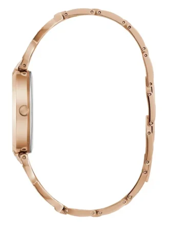 Analoge Uhr in Roségold-Optik mit Schimmer