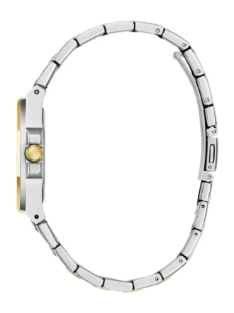 Analoge Uhr in Silber- und Goldtönen