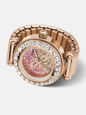 Analoge Uhr mit Kristall-Ring