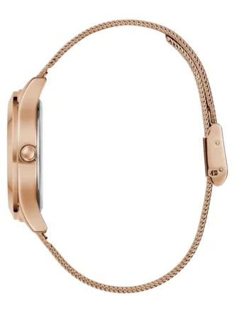 Analoge Uhr mit Logo in Roségold-Optik