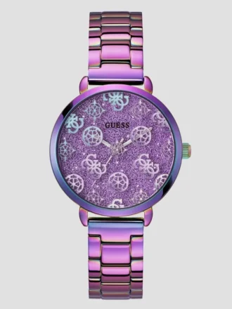 Analoge Uhr mit schillernder Peony-Verzierung