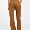 Aria High-Waist-Hose aus Kunstwildleder in geradem Schnitt Aria High-Waist-Hose aus Kunstwildleder in geradem Schnitt