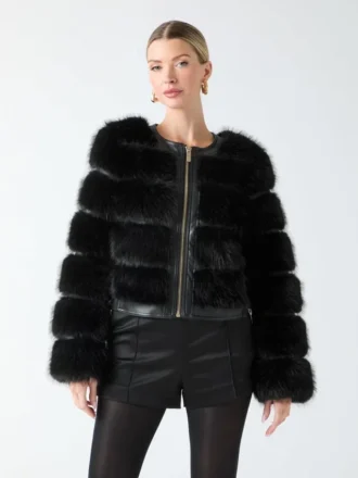 Arielle kurze Kunstfell-Jacke