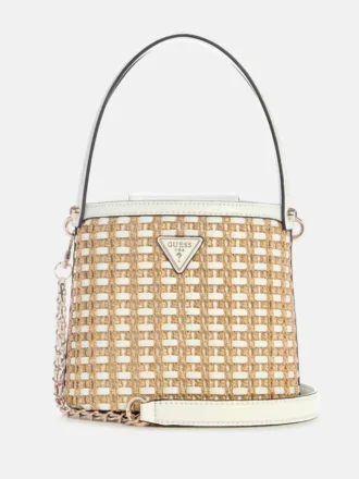 Atalia Raffia-Umhängetasche im Beutellook