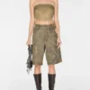 Bandeau aus gewaschenem Wildleder