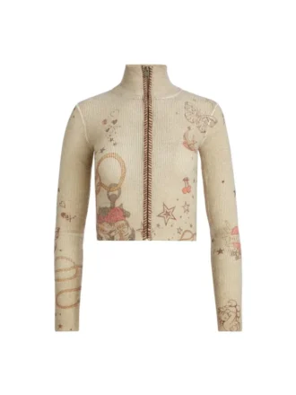 Bedruckter, genähter Pullover
