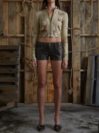 Bedruckter, genähter Pullover
