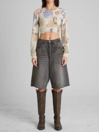 Bedruckter Kaschmir-Pullover Bedruckter Kaschmir-Pullover