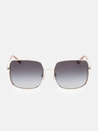 Übergroße quadratische Metall-Sonnenbrille