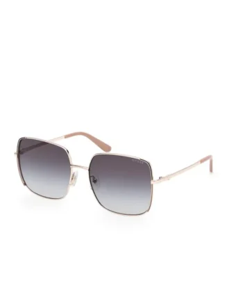 Übergroße quadratische Metall-Sonnenbrille
