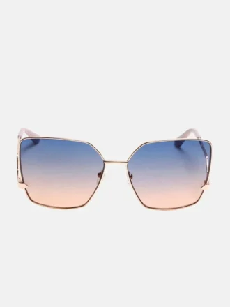Übergroße quadratische Zickzack-Sonnenbrille