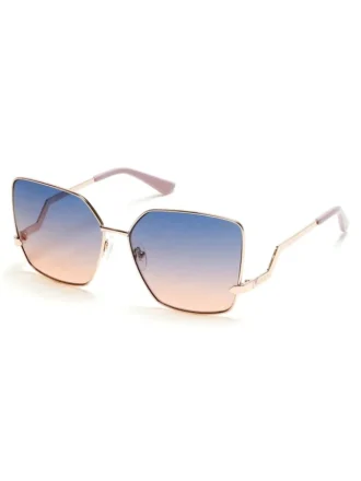 Übergroße quadratische Zickzack-Sonnenbrille