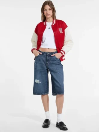 Bestickte College-Jacke