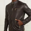 Bikerjacke aus echtem Leder