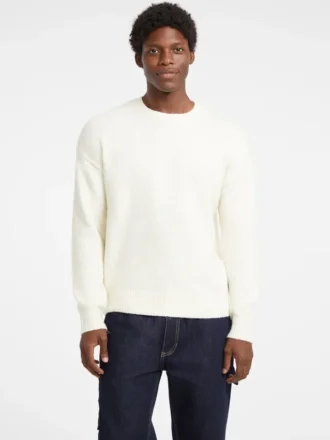 Bouclé-Pullover mit Rundhalsausschnitt