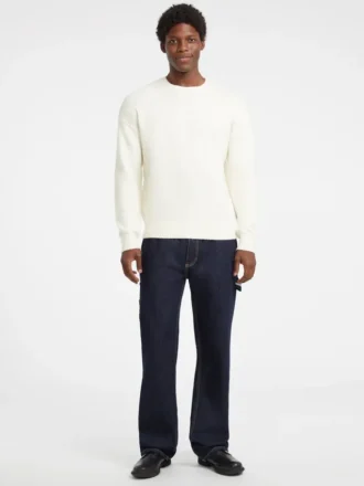 Bouclé-Pullover mit Rundhalsausschnitt