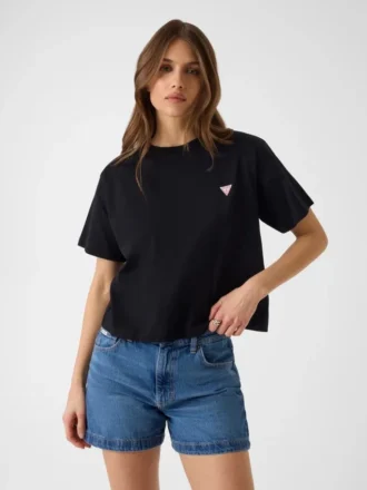 Boxy-T-Shirt mit kleinem Dreieck