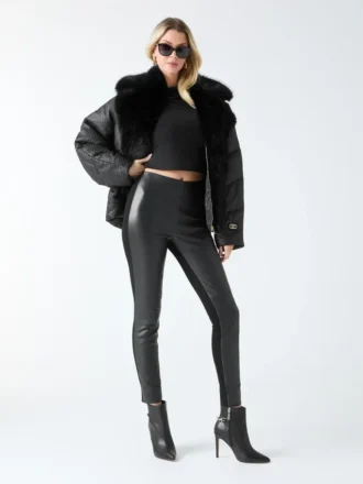 Coy Leder-Leggings mit hoher Taille