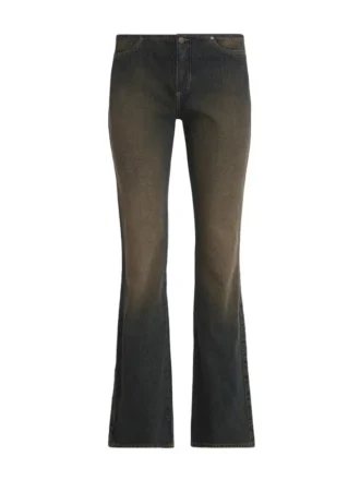 Denim-Hose mit Ösen und niedriger Leibhöhe Denim-Hose mit Ösen und niedriger Leibhöhe