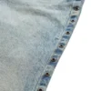 Denim-Hose mit Ösen und niedriger Leibhöhe