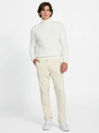 Eco Brandon Rollkragen-Pullover mit Zopfmuster