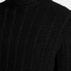 Eco Brandon Rollkragen-Pullover mit Zopfmuster