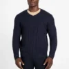 Eco Bryson Textur-Pullover mit V-Ausschnitt