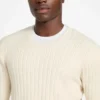 Eco Bryson Textur-Pullover mit V-Ausschnitt
