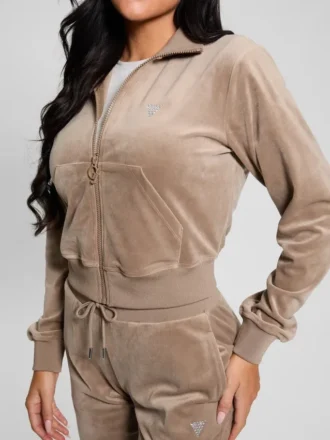 Eco Couture Sweatshirt mit durchgehendem Reißverschluss