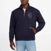 Eco Harris Twill Pullover mit Reißverschluss und Stehkragen