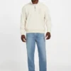 Eco Harris Twill Pullover mit Reißverschluss und Stehkragen