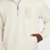 Eco Harris Twill Pullover mit Reißverschluss und Stehkragen