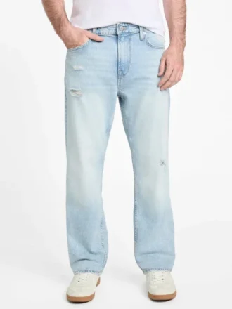 Eco Mason Straight-Jeans im Used-Look