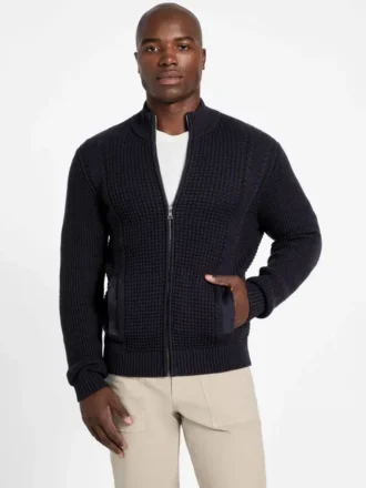 Eco Ryder Strickjacke mit Waffelstruktur