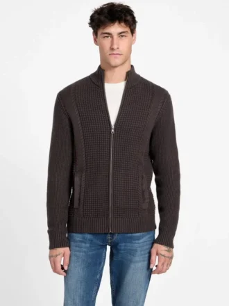 Eco Ryder Strickjacke mit Waffelstruktur