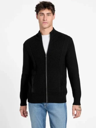 Eco Ryder Strickjacke mit Waffelstruktur
