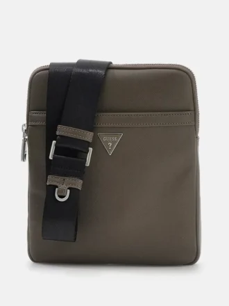Eco Saffiano flache Umhängetasche