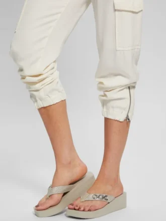 Edany Denim G-Schnallen-Keilabsatz-Sandalen