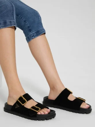 Fasten Wildledersandalen