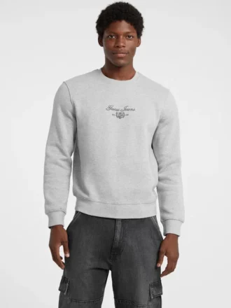 Fleece-Sweatshirt mit Rundhalsausschnitt und Schriftzug Fleece-Sweatshirt mit Rundhalsausschnitt und Schriftzug