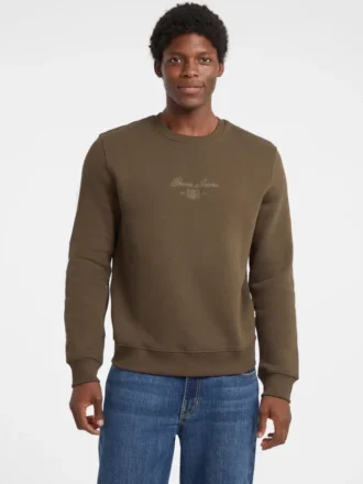 Fleece-Sweatshirt mit Rundhalsausschnitt und Schriftzug Fleece-Sweatshirt mit Rundhalsausschnitt und Schriftzug