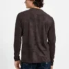 Garrett Strick-Pullover mit Rundhalsausschnitt aus Kunstwildleder