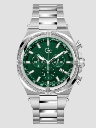 Gc Chronographenuhr in Silbertönen und Grün